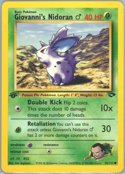 Giovanni's Nidoran♂ card photo
