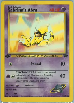 Sabrina's Abra card photo
