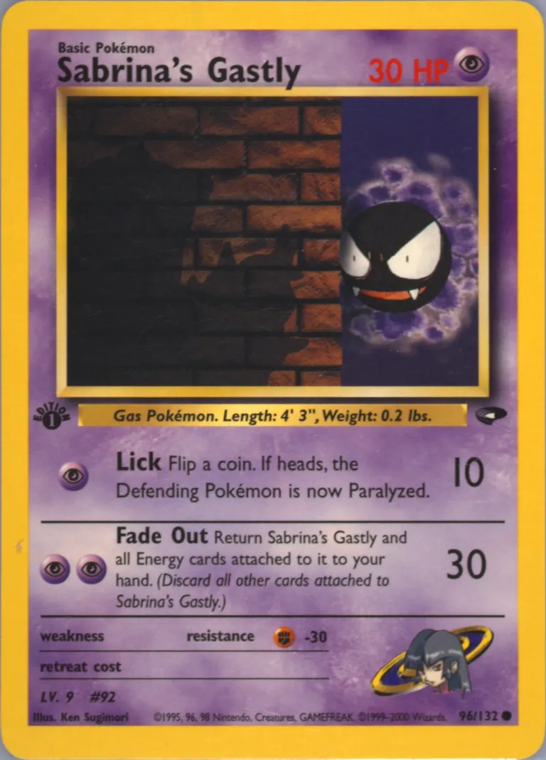 Sabrina's Gastly card photo