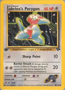 Sabrina's Porygon card photo