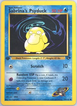Sabrina's Psyduck card photo