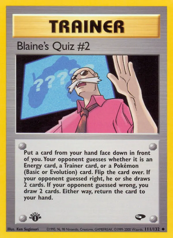 Blaine's Quiz #2 card photo