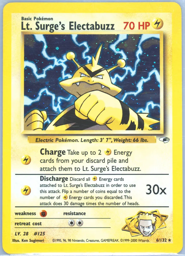 Lt. Surge's Electabuzz card photo