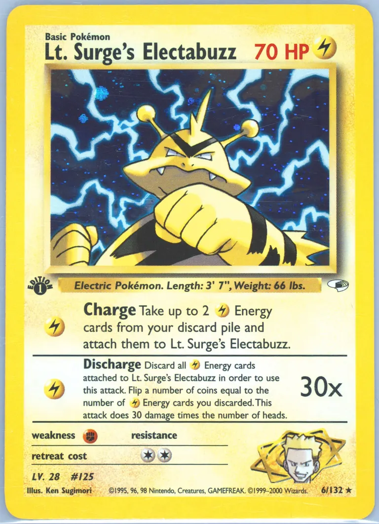 Lt. Surge's Electabuzz card photo