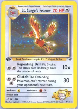 Lt. Surge's Fearow card photo