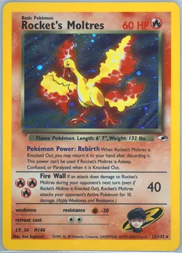 Rocket's Moltres card photo