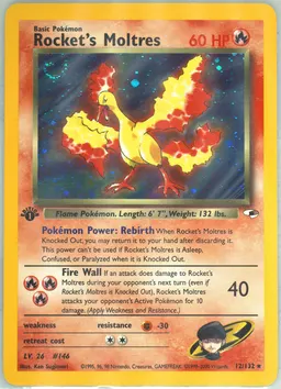 Rocket's Moltres card photo