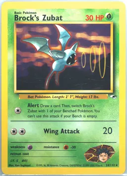 Brock's Zubat card photo