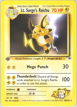 Lt. Surge's Raichu #28