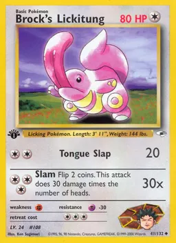 Brock's Lickitung card photo