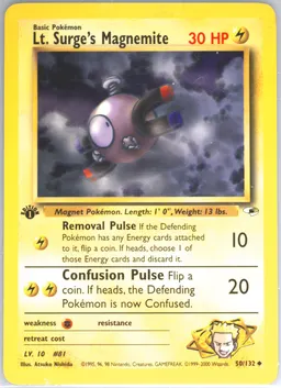 Lt. Surge's Magnemite card photo