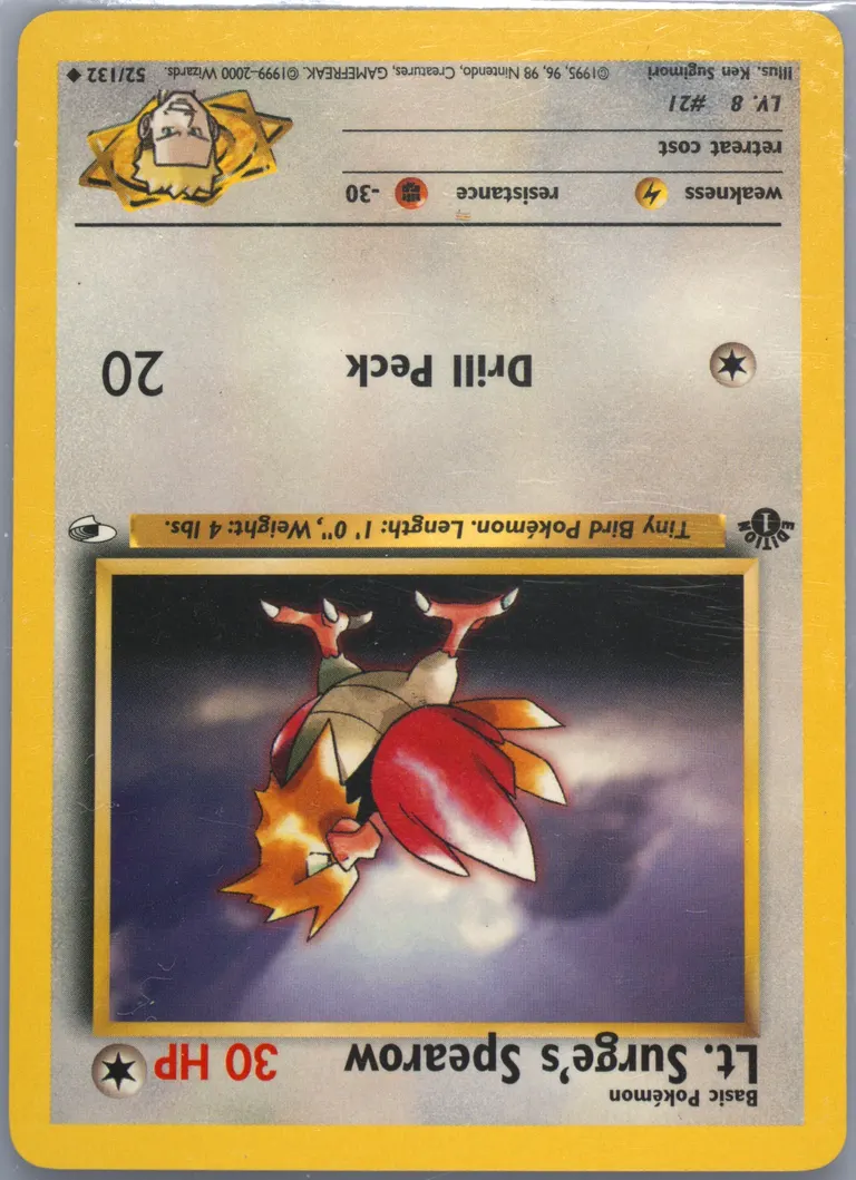 Lt. Surge's Spearow card photo