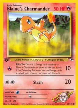 Blaine's Charmander card photo
