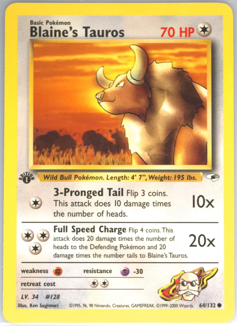 Blaine's Tauros card photo