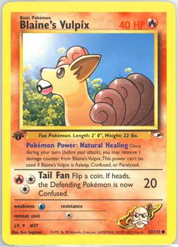 Blaine's Vulpix card photo