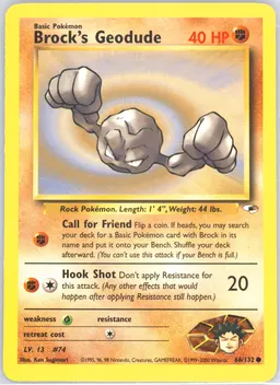 Brock's Geodude card photo
