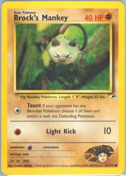 Brock's Mankey card photo