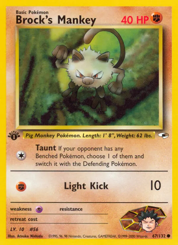 Brock's Mankey card photo