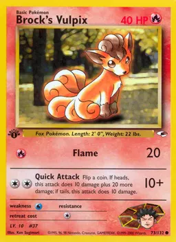 Brock's Vulpix card photo
