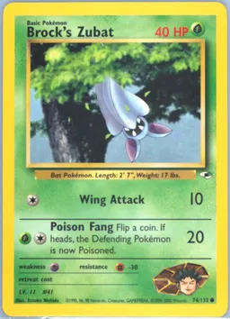 Brock's Zubat #74