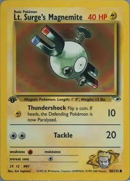 Lt. Surge's Magnemite #80