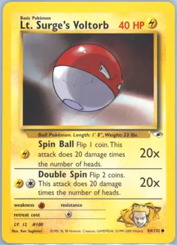 Lt. Surge's Voltorb card photo