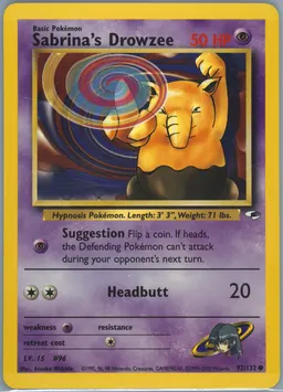 Sabrina's Drowzee card photo