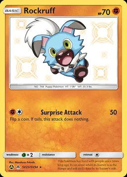 Rockruff card photo