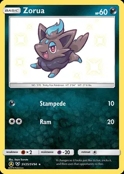 Zorua card photo