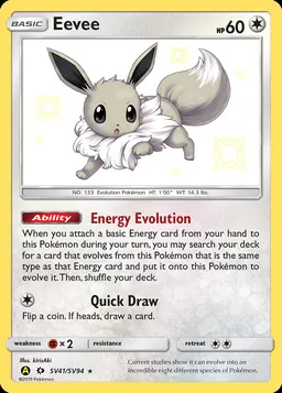 Eevee card photo