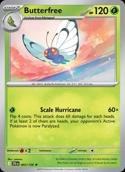 Butterfree card photo