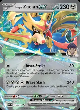 Hop's Zacian ex card photo