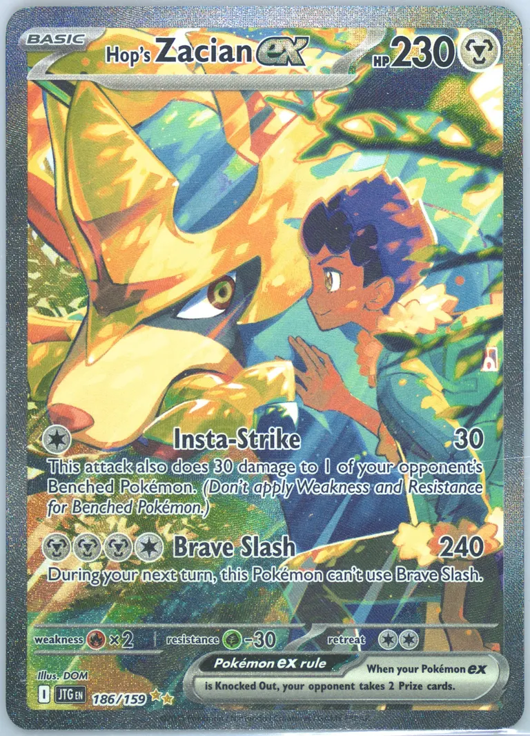 Hop's Zacian ex card photo