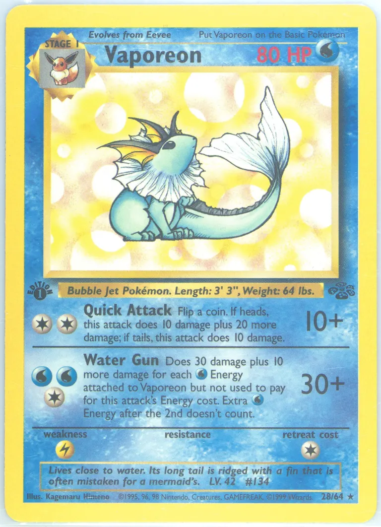 Vaporeon card photo