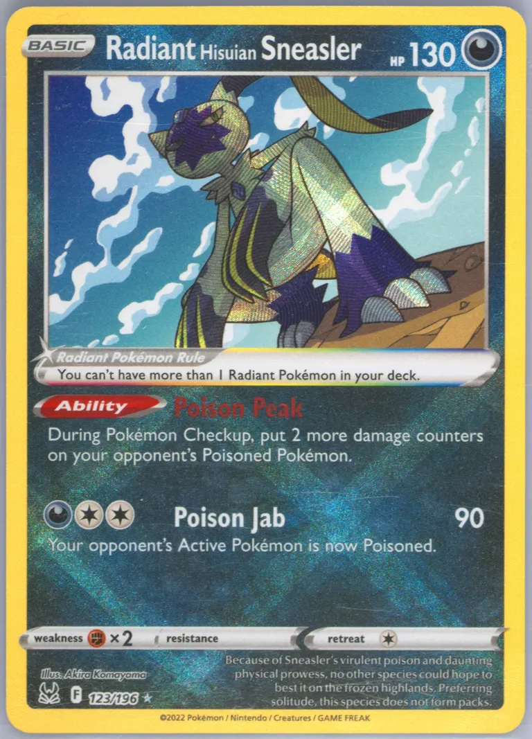 Radiant Hisuian Sneasler card photo