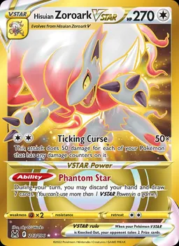 Hisuian Zoroark VSTAR card photo