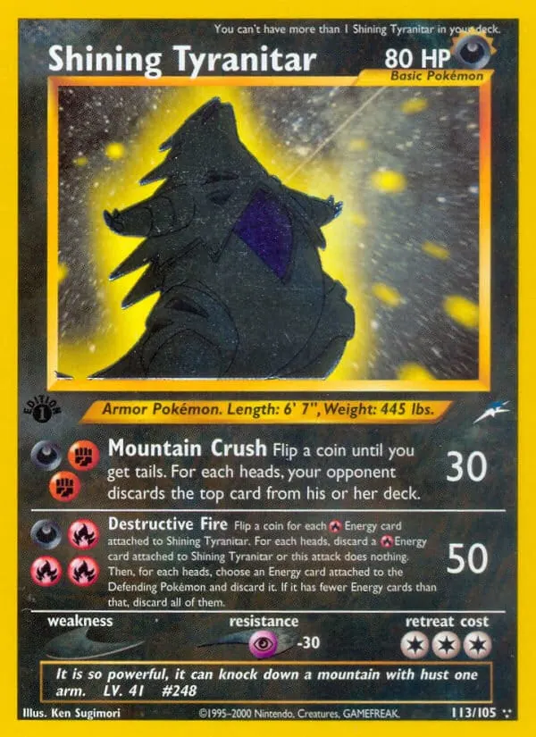 Shining Tyranitar #113, Neo Destiny