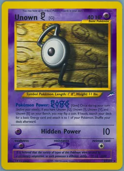 Unown [G] card photo