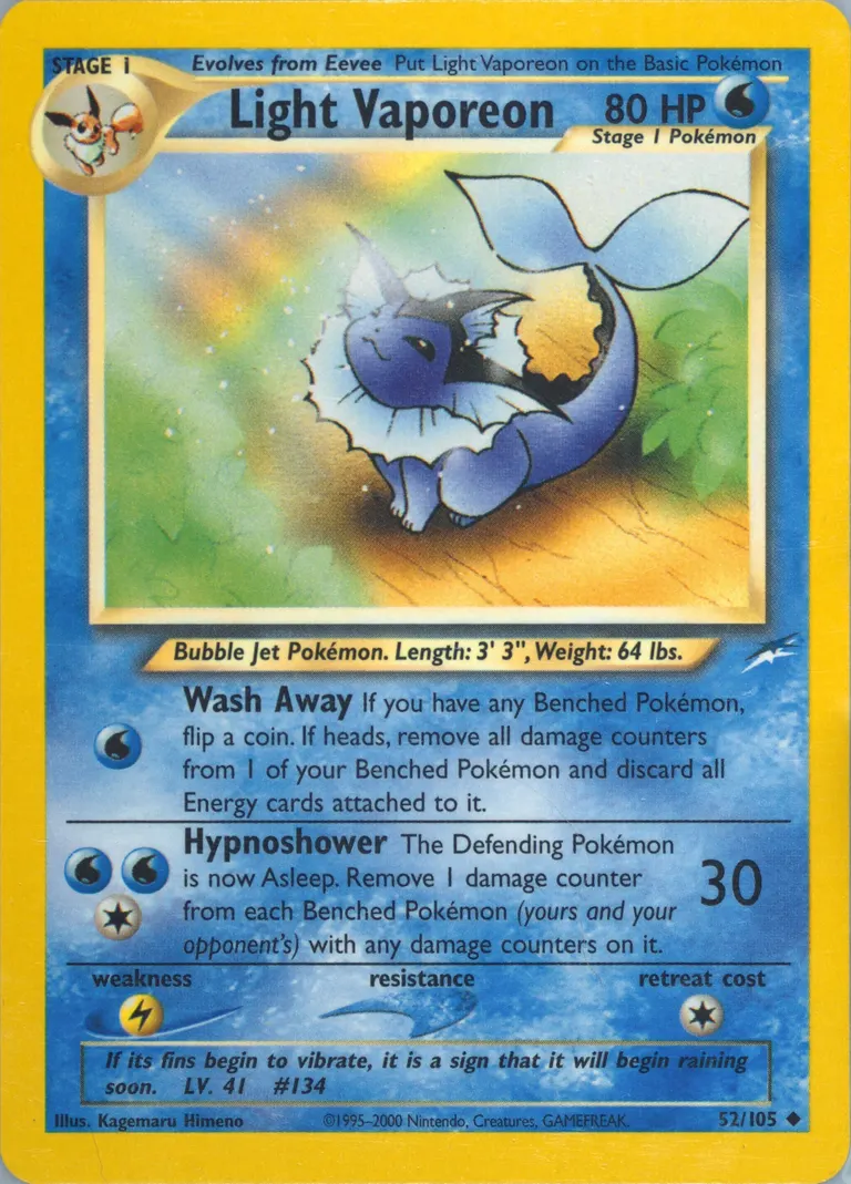 Light Vaporeon card photo