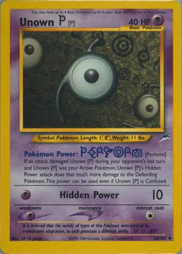 Unown [P] card photo