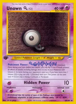 Unown [Q] card photo