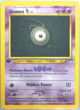 Unown [Z] card photo