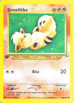 Growlithe card photo