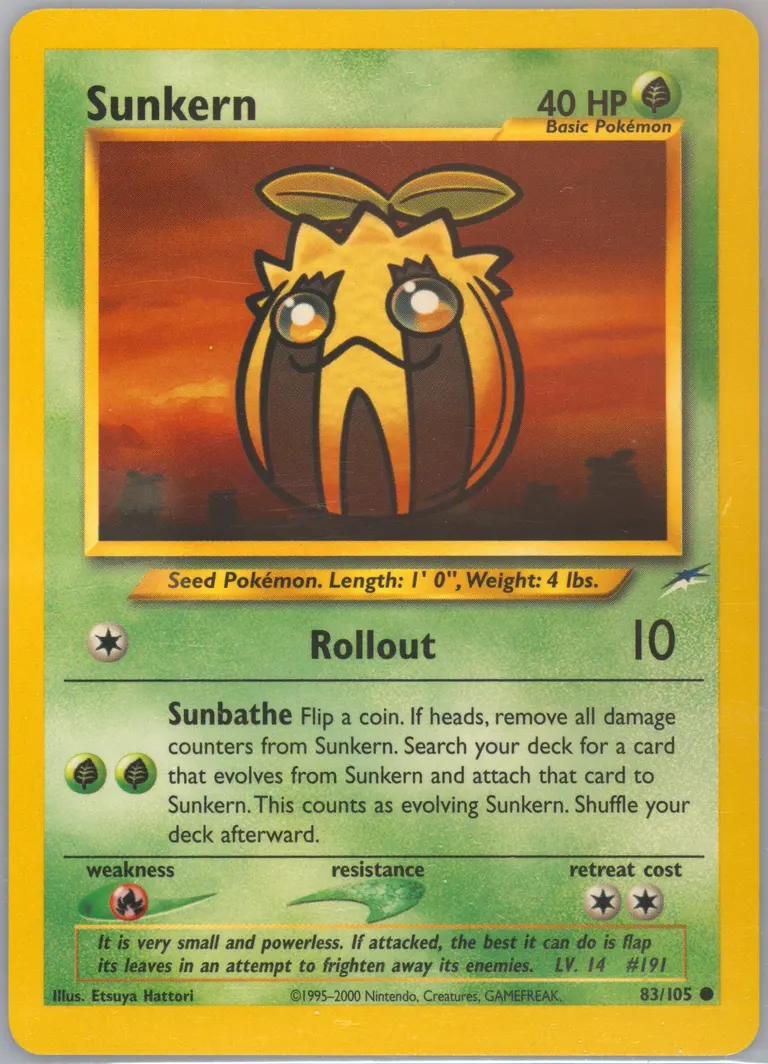 Sunkern card photo