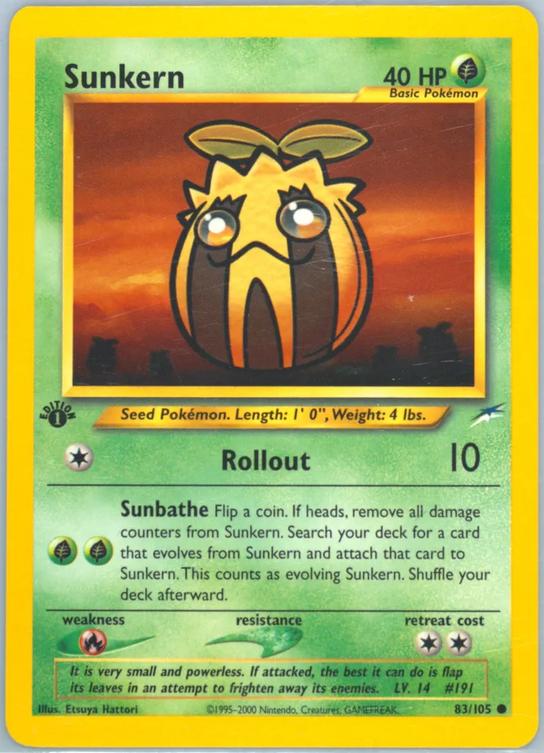 Sunkern card photo