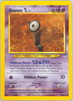 Unown [L] card photo