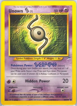 Unown [S] card photo