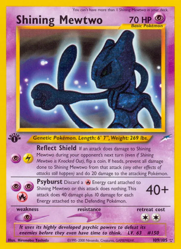 Shining Mewtwo card photo