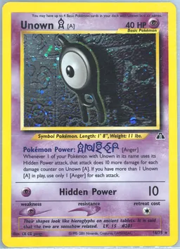 Unown [A] card photo