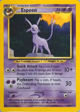 Espeon card photo